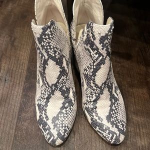 Steve Madden Snakeskin Studded Ankle Boot Booties